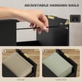 thumbnail image 4 of HOMCOM 2 Drawer File Cabinet Fluted Vertical Filing Cabinet with Lock Black, 4 of 10