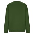 thumbnail image 3 of Mefallenssiah Mode Femmes Décontracté à Manches Longues Col Rond Chandail Ample pour Dames Hauts Blouse Vert G, 3 of 4