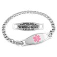 thumbnail image 1 of MedicEngraved Stainless Steel Custom Medical Alert Bracelet - 5mm Curb Link, 1 of 7