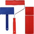 thumbnail image 3 of 4 PCS Wood Graining Tools, Wood Grain Patterns Tool Set, Wood Grain Painting Roller with Handle, DIY Rubber Wood Graining Decorating Tool for Walls, Floors, Decks, Furniture, 3 of 8