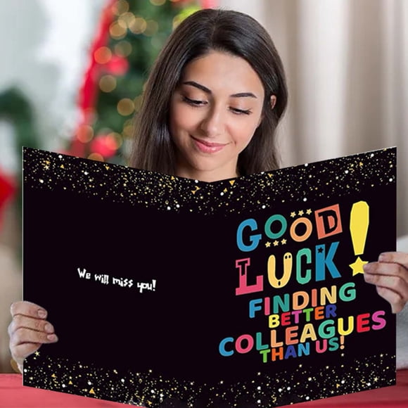 Greeting Card for Colleagues Farewell Card with Interesting Novelty Design That Remembers the and Celebrates Beginnings