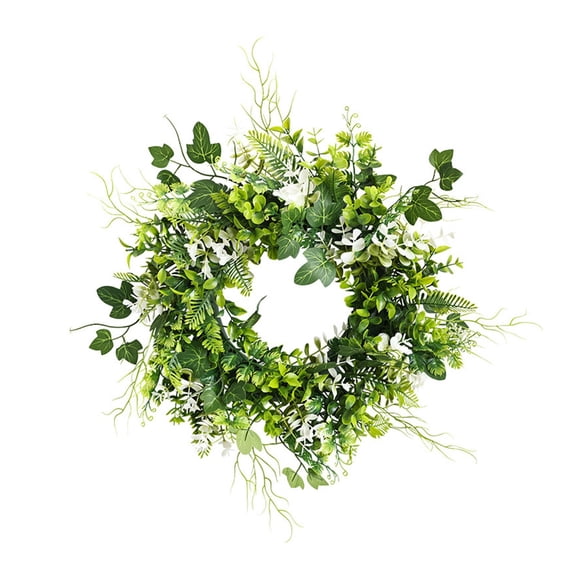 Spring Wreath For Front Door 16 Inch Artificial Flower Wreath Multicolor Wall Window Courtyard Door Decor Easter Wedding Decoration