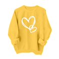 thumbnail image 4 of SOMOWI Chandails de la Saint-Valentin pour Femmes Sans Capuche Col Rond Manches Longues Décontracté Chandail Doux Tricot Jaune Hauts d'Automne TG, 4 of 4