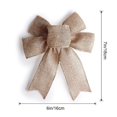 thumbnail image 3 of LEEYNEERLarge Burlap Jute Hemp Rope Bows for Wreaths Rustic Farmhouse Crafts Bow Wrapping Tree Topper Wedding Holiday Birthday Party Wall Home Boho Front Door Decorations, 3 of 6