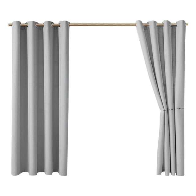 VogueV Rideau de Patio Extérieur Imperméable 52x54 Pouces - Rideaux Occultants Isolés Thermiquement pour Cuisine/salon Gris