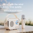 thumbnail image 3 of Retro mini speaker portable wireless Bluetooth speaker microphone outdoor karaoke, 3 of 8