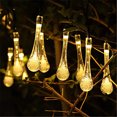 thumbnail image 1 of Meitianfacai Water Drop String Lights Outdoor Decorative Lamp, Outdoor Garden Party 30 LED Teardrop Powered String Lights Light, 1 of 1