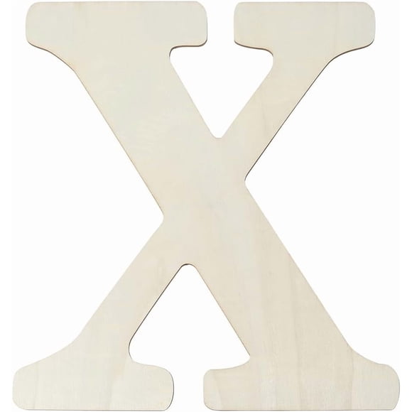 13 x 15 Inch Wooden Letters X Unfinished Wood Alphabet Letters Large White Word Blank 4MM Printable MDF Piece Craft Sign Board for Birthday Party Wedding Home Wall DIY Art Decorations Adults