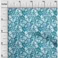 thumbnail image 2 of oneOone Tissu Polyester Spandex Bleu Sarcelle Abstrait Matériel de Robe Tissu Imprimé Tissu au Mètre 56 Pouces de Large, 2 of 5