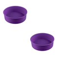 thumbnail image 4 of kurtrusly Wedding Birthday Party Cake Restaurant Reusable Washable Mousse Round Mould Kitchen Gadget Accessories Purpe 8 Inch 2Set, 4 of 6