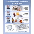 thumbnail image 4 of KFFKFF Commercial Ice Maker Machine, 100 lbs/24h with 30 lbs Storage Capacity, Built-in/Freestanding/Under Counter, Stainless Steel Ice Maker with LED Display & Self-Cleaning, 4 of 9