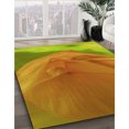 thumbnail image 3 of Ahgly Tapis d'Intérieur Lavable en Machine Carré Transitionnel Acajou Brun, 4 Pieds Carré, 3 of 7