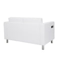 thumbnail image 4 of Causeuse Atlantic avec Station de Recharge Double en Similicuir Dillon Snow White, 4 of 4