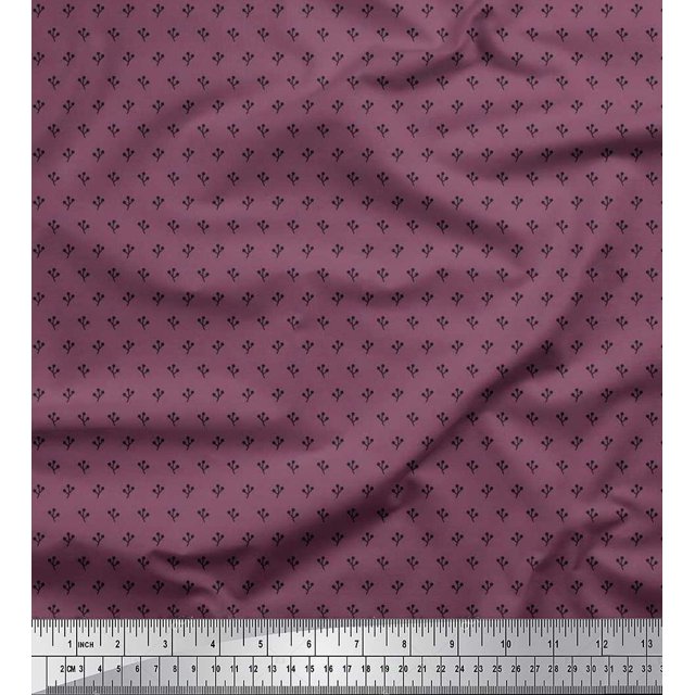 Soimoi Poly Georgette Fabric Berries Shirting Print Sewing Fabric Yard 52 Inch Wide