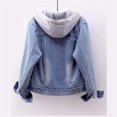 thumbnail image 1 of 2025 Femmes Vintage à Boutons Vestes Décontractées pour Femmes Veste en Jean en Denim Courte Usée de Noël pour Femmes Veste Manteau avec, 1 of 4
