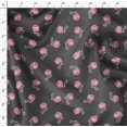 thumbnail image 4 of Soimoi Gray Cotton Jersey Fabric Grandiflora Roses Floral Print Fabric by Yard 58 Inch Wide, 4 of 5