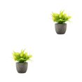 thumbnail image 2 of Decodeary Green Eco-friendly Artificial Money Tree In Pot Long-lasting Durability Realistic Appearance yellow rose 2Set, 2 of 6