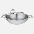 thumbnail image 2 of Meyer Tri-Ply Clad Stainless Steel Wok with cover SuperSteel - 32cm, 2 of 2