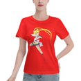 thumbnail image 1 of T-Shirt Basique à Manches Courtes pour Femmes Sailor Moon Lièvre Lunaire, 1 of 6