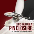 thumbnail image 4 of Mens Elastic X Back No Slip "Pin Clip" Straight Clip Suspenders - Tan (Regular, 46" Long), 4 of 4
