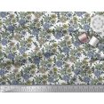 thumbnail image 2 of Soimoi Polyester Crepe Fabric Leaves & Floral Block Print Sewing Fabric Yard 52 Inch Wide, 2 of 3