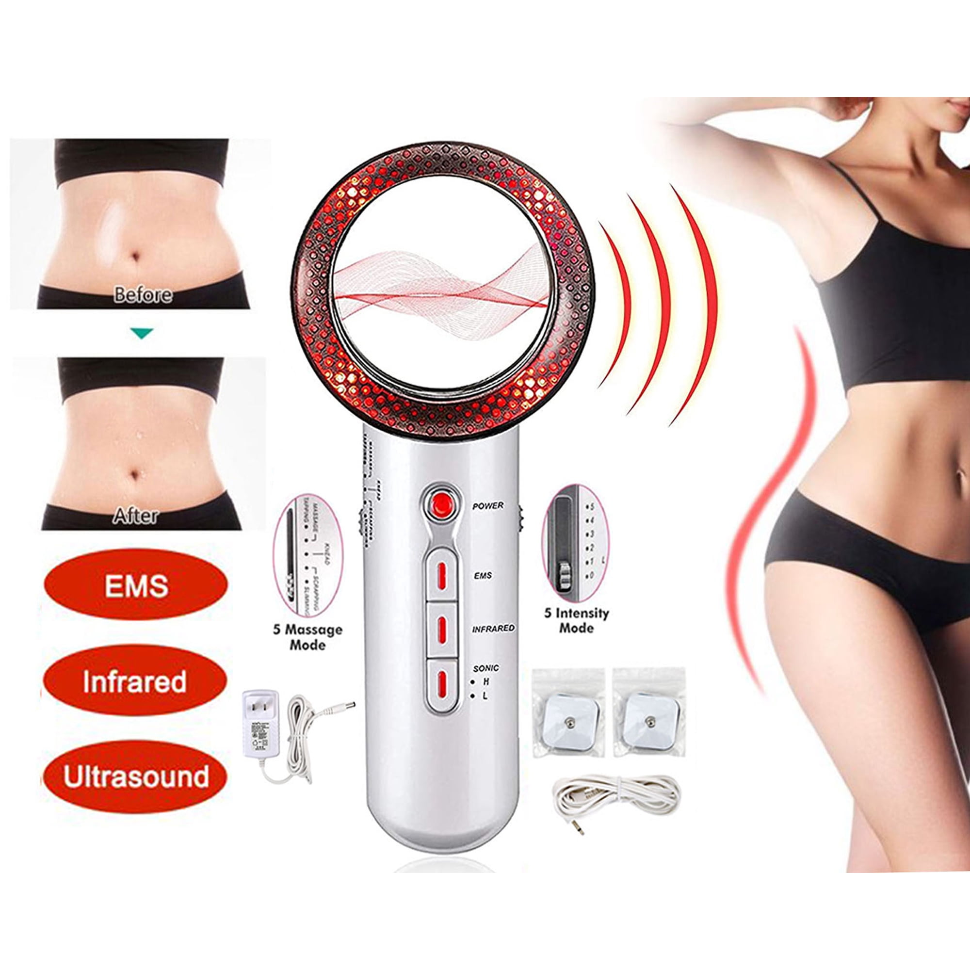 Body Slimming Device, 3 in 1 Ultrasonic Anti-Cellulite Body