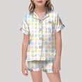 thumbnail image 2 of MIASHUI Ensemble de Pyjama 2 Pcs Unisexe Garçons Filles Imprimé Vêtements de Nuit, Blanc, 4-5 Ans, 2 of 4