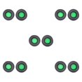 thumbnail image 3 of QualitChoice Coussinets d'Oreille Coussins Écouteurs de Jeu Coussinets Ronds en Cuir Manchon en Maille Coussinets de Rechange pour Skullcandy Hehs2.0 Vert 5Ensemble, 3 of 6