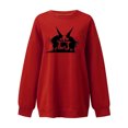 thumbnail image 3 of 2023 Chandail à Capuchon Surdimensionné pour Femmes Mode Halloween Imprimé Blouse Ample à Manches Longues Col Rond Chandail Décontracté Hauts Chandail en Molleton Costumes Halloween/noël 50 % de Rabais Liquidation, 3 of 4