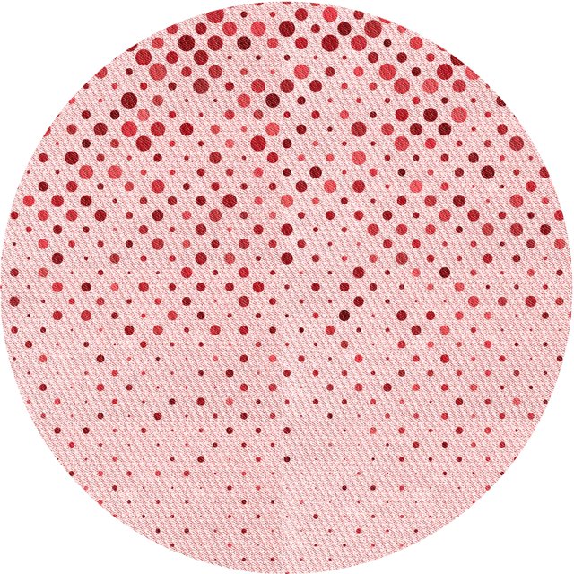 Ahgly Company Tapis de Zone Rond d'Intérieur Lavable à la Machine, Transitionnel, Rose Gomme Balloune Rose, 6 Pieds Rond
