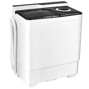 Costway Machine à Laver Portable Semi-Automatique 26lbs avec Pompe de Drainage Intégrée Gris