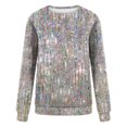 thumbnail image 5 of DPTALR Chandail à Col Rond Imprimé pour Femmes, Manches Longues, Blouse Confortable, 5 of 5