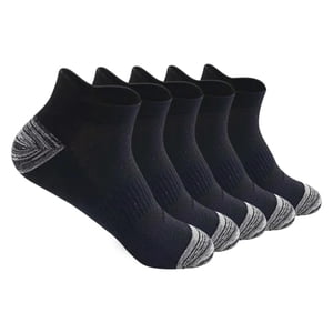 5 paires de chaussettes Chaussettes de bateau en été pour hommes Lifting d'oreilles talon anti-drop chaussettes en coton Chausse respirante