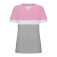 thumbnail image 5 of LOVZFMLL T-Shirts d'Été pour Femmes à Col en V Imprimés, Coupe Ample, Manches Courtes, 5 of 5