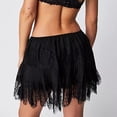 thumbnail image 4 of Fgnfyis Womens Skirts Ladies Solid Color Ballet Style High Waisted Half Skirt with Irregular Hem and Lace Ruffle Black S, 4 of 9