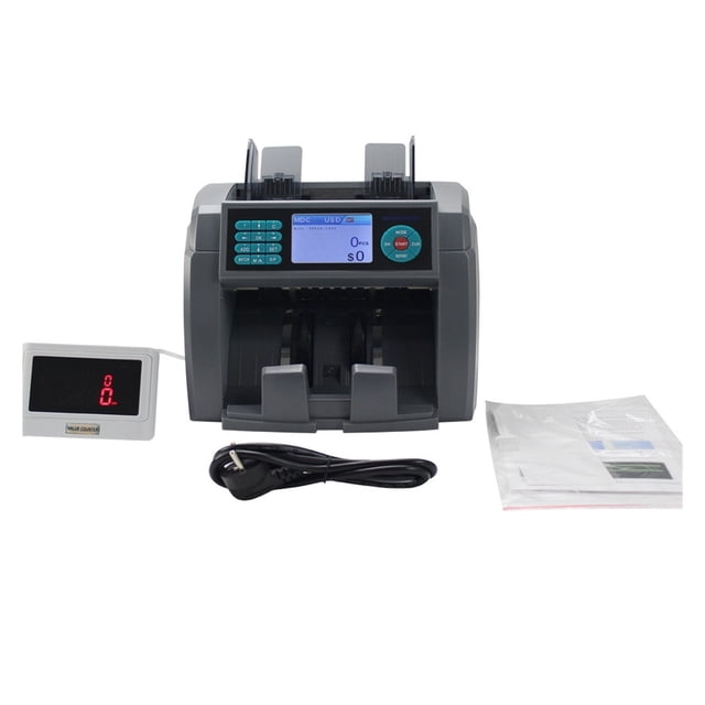 Mixed Denomination Money Counter Machine Mix Value Money Counter Counterfeit Detector For 5-7 Kinds Currencies Sorting And Counting Bank Restaurant Bill Counter ,User Friendly