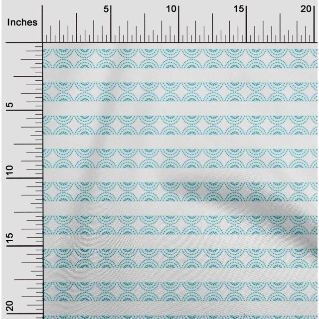 oneOone Viscose Jersey Teal Blue Fabric Geometric Block Sewing Craft Projects Fabric Prints By Yard 60 Inch Wide