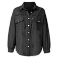 thumbnail image 3 of SHIXIAOO Women's Ripped Oversized Denim Jacket Casual Long Boyfriend Distressed Denim Jacket Womens Jackets Fall Casual Button down Button Jean Womens Summer Jackets Denim Jacket Lightweight Fringe, 3 of 8