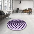 thumbnail image 4 of Ahgly Tapis Rond Lavable en Machine Intérieur Transitionnel Fleur Rose, 3 Pieds Rond, 4 of 7
