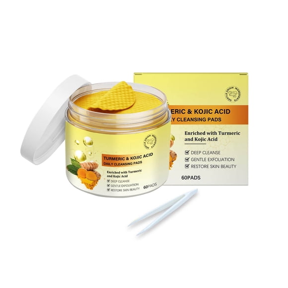 FcBaudy Face Masks Skincare Sheet Turmeric Cleansing Pads For Face Body Vitamin B5 Fades Dark Spots Exfoliates And Fades Discoloration Resurfacing Pads 10ml Sponge pad