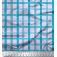 thumbnail image 1 of Soimoi Modal Satin Fabric Check Check Print Sewing Fabric Yard 42 Inch Wide, 1 of 5