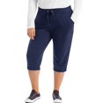 thumbnail image 1 of Just My Size Womens French Terry Capris, 3X, Navy, 1 of 4