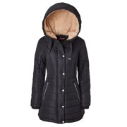 Sportoli Winter Coats for Women Longer Length Hooded Quilted Puffer Jacket