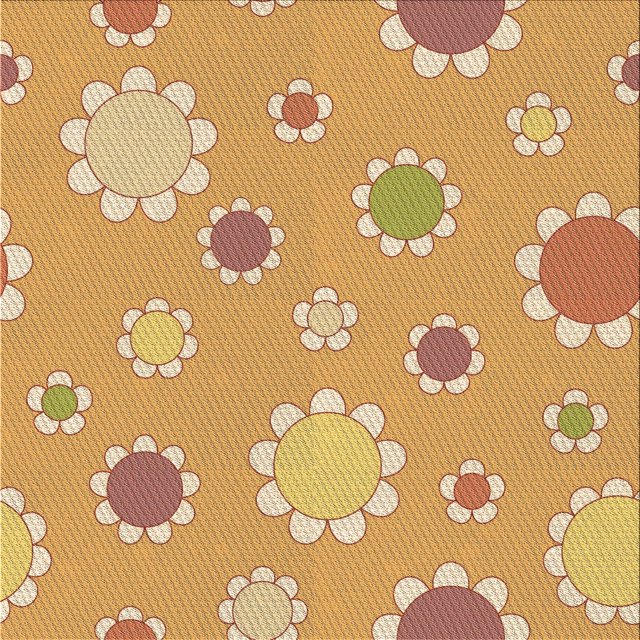 Ahgly Company Tapis d'Intérieur Lavables en Machine, Carrés, Transitionnels, Orange Jaune, 8' Carré