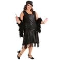thumbnail image 2 of Women's Plus Size Black Jazz Flapper Costume | Exclusive, 2 of 6