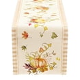 thumbnail image 1 of Chemin de Table Citrouille d'Automne pour l'Action de Grâce avec Motif à Carreaux Feuille d'Érable, Décor de Table de Cuisine et Salle à Manger en Lin pour Fête des Récoltes, Réutilisable, Facile à Nettoyer, Accent Festif pour la Maison, 1 of 7