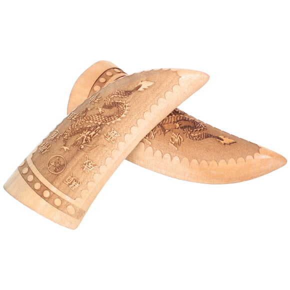 MasteelfCA 1 Pair of Holy Cups Wood Divination Cups Taoist Answer Cosplay Supplies Game Favors