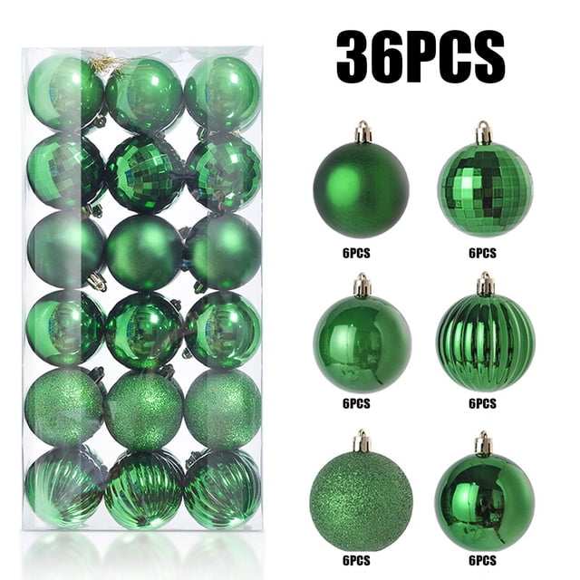 Meitianfacai 36PCS Christmas Xmas Tree Ball Bauble Hanging Home Party Ornament Decor 3CM