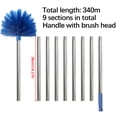 thumbnail image 1 of Plumeau avec Perche d'Extension, Poils de Rigidité Moyenne, Perche en Acier Inoxydable de 6 Pieds, Plumeau pour Ventilateur de Plafond, Tête en Matériau PET, Longueur Réglable 2,6-6 Pi, pour Nettoyage Extérieur Intérieur, Facile à Utiliser, 1 of 2