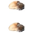 thumbnail image 3 of Redempat Doux pour Toucher l'Émulation Réaliste de Chat Endormi Chats Respirant pour une Expérience Confortable Large Application Mixte Jaune 2Set, 3 of 6